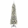 vidaXL Artificial Christmas Tree with 300 LEDs with Stand White 240 cm