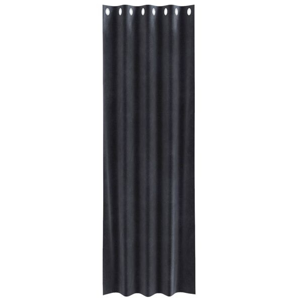 vidaXL Blackout Curtains 2 pcs Dark Grey 140 x 245 cm Velvet