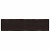 vidaXL Table Top Dark Brown 160x40x(2-6) cm Treated Solid Wood Live Edge
