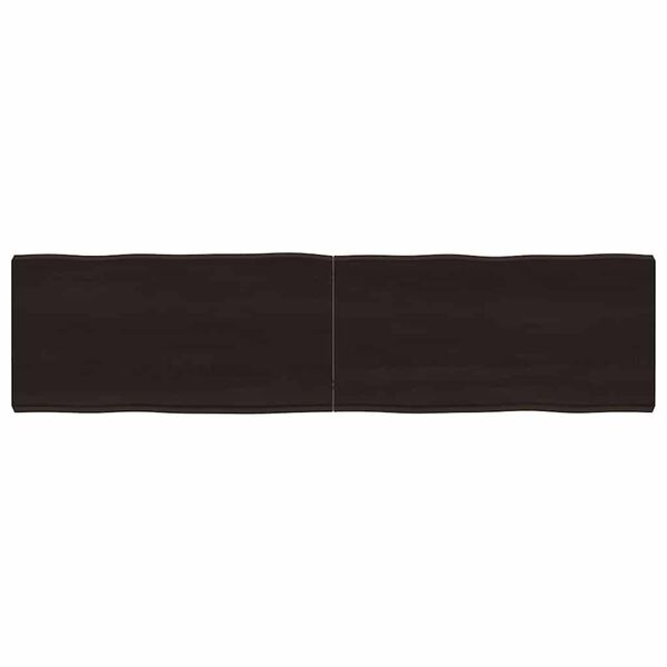 vidaXL Table Top Dark Brown 160x40x(2-6) cm Treated Solid Wood Live Edge