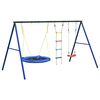 vidaXL Outdoor Swing Set with Swing, Ladder, Saucer Swing