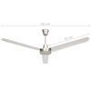 vidaXL Ceiling Fan 142 cm Silver