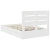 vidaXL Storage Bed with Headboard White 120 x 190 cm Engineered Wood