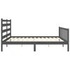 vidaXL Bed Frame without Mattress Grey 200x200 cm Solid Wood Pine