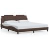 vidaXL Bed Frame without Mattress "Zadar" Brown 180x200 cm Super King Faux Leather