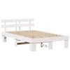 vidaXL Bed Frame with Headboard White 120 x 190 cm Solid Pine Wood