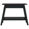 vidaXL Console Table with Drawers Black 90x30x75 cm Solid Wood Mahogany