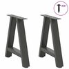 vidaXL Coffee Table Legs A-Shaped 2 pcs Anthracite&nbsp;50x(42-43) cm Steel
