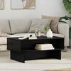 vidaXL Coffee Table Black Oak 80 x 46 x 35 cm Engineered Wood