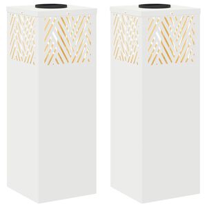 vidaXL Solar LED Pathway Light 2 pcs Warm White 18 x 18 x 50 cm