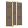 vidaXL 3-Panel Room Divider Brown 120x170x4 cm Fabric