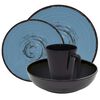 Eurotrail Tableware Bahia16 pcs Melamine Black and Blue
