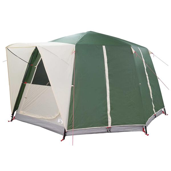 vidaXL Cabin Tent with Roof with Storage Green 425 x 396 x 222 cm