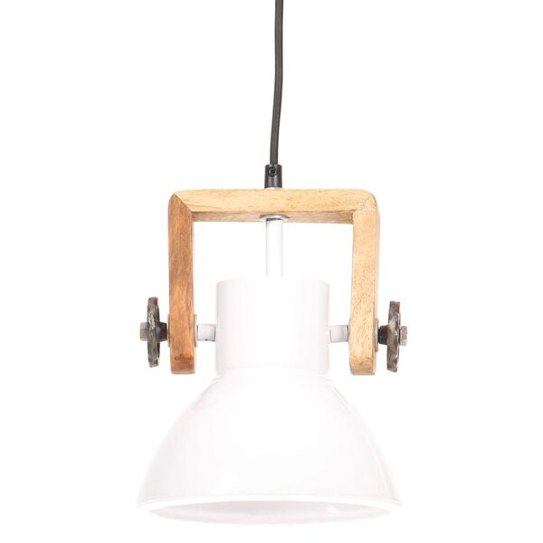 vidaXL Industrial Hanging Lamp 25 W White Round 19 cm E27