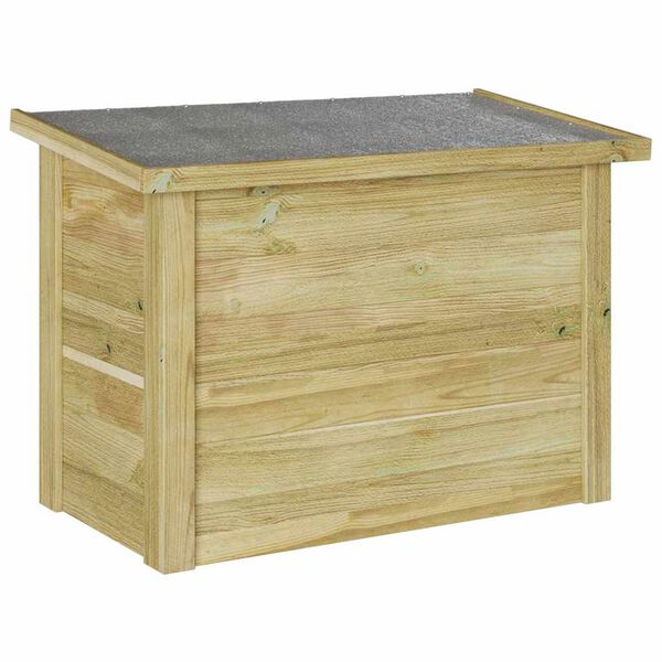 vidaXL Storage Box Natural 80 x 44.5 x 57.5 cm Impregnated Pine Wood