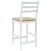 vidaXL Dining Chairs 2 pcs White 40 x 47.5 x 99.5 cm Solid Rubber Wood