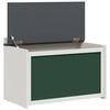 vidaXL Box with Storage and Chalkboard Front ROROS Grey and White