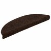 vidaXL Stair Mats Self-adhesive 30 pcs 56x17x3 cm Brown Half Round