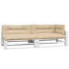 vidaXL Pallet Cushions 5 pcs Beige Fabric