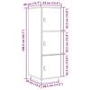 vidaXL Highboard 34x40x108.5 cm Solid Wood Pine