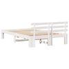 vidaXL Bed Frame with Headboard White 140 x 190 cm Solid Pine Wood