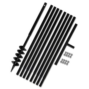 Ground Drill with Handle 100 mm with Extension Tube 9 m Steel