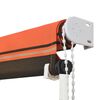 vidaXL Retractable Awning 300x150 cm Orange and Brown