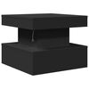 vidaXL Coffee Table with LED Lights Black 50x50x40 cm