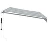 vidaXL Automatic Retractable Awning with LED Anthracite&White 350x250 cm
