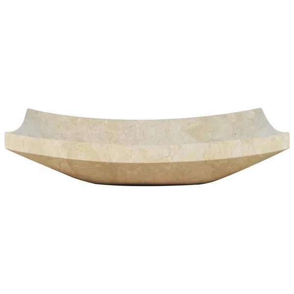 vidaXL Sink 50x35x12 cm Marble Cream
