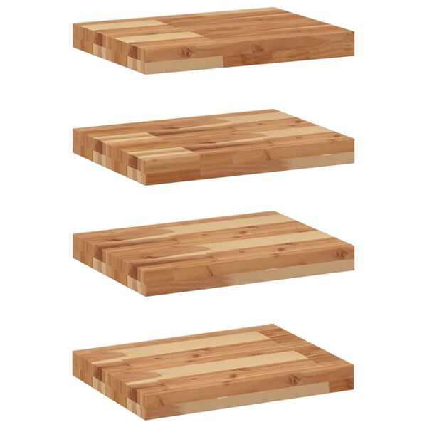 vidaXL Floating Shelves 4 pcs 60x30x4 cm Oil Finished Solid Wood Acacia