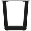 vidaXL Coffee Table Legs V-Shape 2 pcs Black 30x(30-31.3) cm Steel