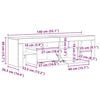 vidaXL TV Cabinet with LED Lights Old Wood 140x36.5x40 cm Engineered Wood