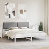 vidaXL Bed Frame with Upholstered Headboard Light Grey 180 x 200 cm
