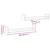 vidaXL Wall Shelves with Bars 2 pcs Grey Sonoma 80x16x14 cm