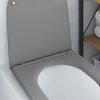 vidaXL Quick Release Toilet suitable for Seat Grey 44 x 36.4 x 3.4 cm