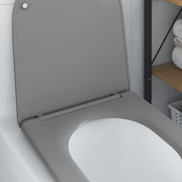 vidaXL Quick Release Toilet suitable for Seat Grey 44 x 36.4 x 3.4 cm