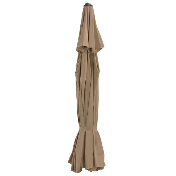 vidaXL Replacement Fabric for Outdoor Parasol Taupe 515 cm