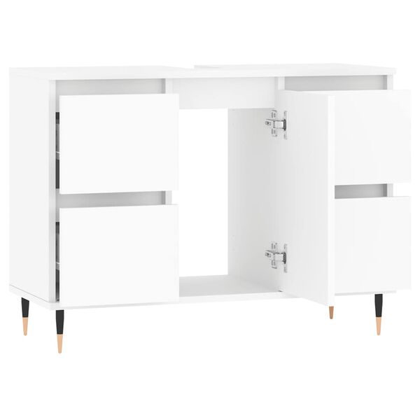 vidaXL Bathroom Cabinet White 80x33x60 cm Engineered Wood