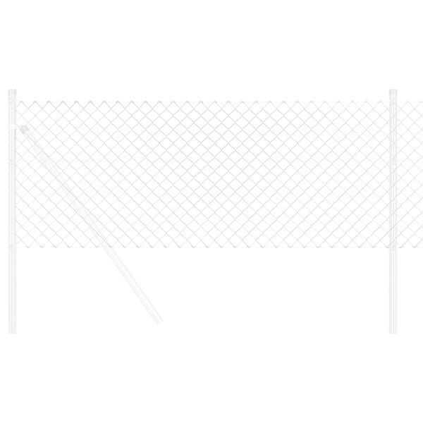 vidaXL Chain Link Fence Silver 25 x 0.8 m Galvanised steel