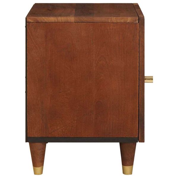 vidaXL Bedside Cabinet Brown 40 x 33.5 x 46 cm Solid Acacia wood