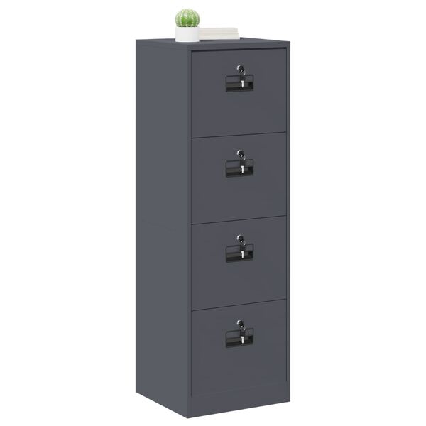 vidaXL File Cabinet Anthracite 45.5 x 42 x 139 cm Cold-Rolled Steel