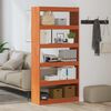 vidaXL Book Cabinet Wax Brown 80 x 30 x 167.5 cm Solid Pine Wood