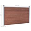 vidaXL Garden Fence WPC 180x105 cm Brown