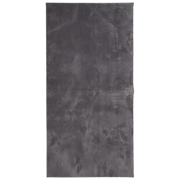 vidaXL Rug HUARTE Short Pile Soft and Washable Anthracite 100x200 cm