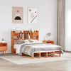 vidaXL Bookcase Bed without Mattress Wax Brown 160x200 cm Solid Wood Pine