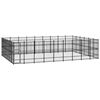 vidaXL Outdoor Dog Kennel Steel 49.77 m&sup2;