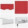 vidaXL Retractable Awning Red 350 x 250 cm Fabric and Metal