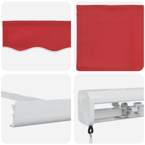 vidaXL Retractable Awning Red 350 x 250 cm Fabric and Metal