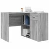vidaXL Corner Desk with Drawer Grey Sonoma 102 x 88 x 75 cm